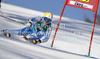 Maria Pietilae-Holmner of Sweden skiing in first run of women giant slalom race of Audi FIS Alpine skiing World cup in Lienz, Austria. Women giant slalom race of Audi FIS Alpine skiing World cup was held in Lienz, Austria on Wednesday, 28th of December 2011.
