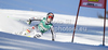 Simona Hoesl of Germany skiing in first run of women giant slalom race of Audi FIS Alpine skiing World cup in Lienz, Austria. Women giant slalom race of Audi FIS Alpine skiing World cup was held in Lienz, Austria on Wednesday, 28th of December 2011.
