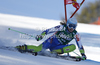 Ana Drev of Slovenia skiing in first run of women giant slalom race of Audi FIS Alpine skiing World cup in Lienz, Austria. Women giant slalom race of Audi FIS Alpine skiing World cup was held in Lienz, Austria on Wednesday, 28th of December 2011.
