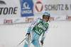 Tanja Poutiainen of Finland reacts in finish of second run of women giant slalom race of Audi FIS Alpine skiing World cup in Lienz, Austria. Women giant slalom race of Audi FIS Alpine skiing World cup was held in Lienz, Austria on Wednesday, 28th of December 2011.
