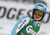Tanja Poutiainen of Finland reacts in finish of second run of women giant slalom race of Audi FIS Alpine skiing World cup in Lienz, Austria. Women giant slalom race of Audi FIS Alpine skiing World cup was held in Lienz, Austria on Wednesday, 28th of December 2011.
