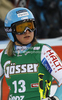 Tanja Poutiainen of Finland reacts in finish of second run of women giant slalom race of Audi FIS Alpine skiing World cup in Lienz, Austria. Women giant slalom race of Audi FIS Alpine skiing World cup was held in Lienz, Austria on Wednesday, 28th of December 2011.
