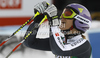 Maria Hoefl-Riesch of Germany reacts in finish of second run of women giant slalom race of Audi FIS Alpine skiing World cup in Lienz, Austria. Women giant slalom race of Audi FIS Alpine skiing World cup was held in Lienz, Austria on Wednesday, 28th of December 2011.
