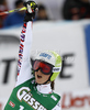 Winner Anna Fenninger of Austria reacts in finish of second run of women giant slalom race of Audi FIS Alpine skiing World cup in Lienz, Austria. Women giant slalom race of Audi FIS Alpine skiing World cup was held in Lienz, Austria on Wednesday, 28th of December 2011.
