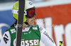 Winner Anna Fenninger of Austria reacts in finish of second run of women giant slalom race of Audi FIS Alpine skiing World cup in Lienz, Austria. Women giant slalom race of Audi FIS Alpine skiing World cup was held in Lienz, Austria on Wednesday, 28th of December 2011.
