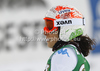 Second placed Federica Brignone of Italy reacts in finish of second run of women giant slalom race of Audi FIS Alpine skiing World cup in Lienz, Austria. Women giant slalom race of Audi FIS Alpine skiing World cup was held in Lienz, Austria on Wednesday, 28th of December 2011.
