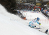 Tanja Poutiainen of Finland skiing in first run of women slalom race of Audi FIS Alpine skiing World cup in Lienz, Austria. Women slalom race of Audi FIS Alpine skiing World cup was held in Lienz, Austria on Thursday, 29th of December 2011.
