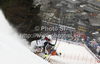 Christina Geiger of Germany skiing in first run of women slalom race of Audi FIS Alpine skiing World cup in Lienz, Austria. Women slalom race of Audi FIS Alpine skiing World cup was held in Lienz, Austria on Thursday, 29th of December 2011.
