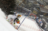 Lena Duerr of Germany skiing in first run of women slalom race of Audi FIS Alpine skiing World cup in Lienz, Austria. Women slalom race of Audi FIS Alpine skiing World cup was held in Lienz, Austria on Thursday, 29th of December 2011.
