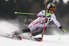 Kathrin Zettel of Austria skiing in first run of women slalom race of Audi FIS Alpine skiing World cup in Lienz, Austria. Women slalom race of Audi FIS Alpine skiing World cup was held in Lienz, Austria on Thursday, 29th of December 2011.
