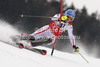 Marlies Schild of Austria skiing in first run of women slalom race of Audi FIS Alpine skiing World cup in Lienz, Austria. Women slalom race of Audi FIS Alpine skiing World cup was held in Lienz, Austria on Thursday, 29th of December 2011.
