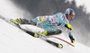 Sanni Leinonen of Finland skiing in first run of women slalom race of Audi FIS Alpine skiing World cup in Lienz, Austria. Women slalom race of Audi FIS Alpine skiing World cup was held in Lienz, Austria on Thursday, 29th of December 2011.
