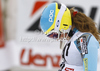 Third placed Mikaela Shiffrin of USA reacts in finish of second run of women slalom race of Audi FIS Alpine skiing World cup in Lienz, Austria. Women slalom race of Audi FIS Alpine skiing World cup was held in Lienz, Austria on Thursday, 29th of December 2011.

