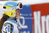 Third placed Mikaela Shiffrin of USA reacts in finish of second run of women slalom race of Audi FIS Alpine skiing World cup in Lienz, Austria. Women slalom race of Audi FIS Alpine skiing World cup was held in Lienz, Austria on Thursday, 29th of December 2011.
