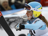 Third placed Mikaela Shiffrin of USA reacts in finish of second run of women slalom race of Audi FIS Alpine skiing World cup in Lienz, Austria. Women slalom race of Audi FIS Alpine skiing World cup was held in Lienz, Austria on Thursday, 29th of December 2011.
