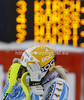 Emelie Wikstroem of Sweden reacts in finish of second run of women slalom race of Audi FIS Alpine skiing World cup in Lienz, Austria. Women slalom race of Audi FIS Alpine skiing World cup was held in Lienz, Austria on Thursday, 29th of December 2011.

