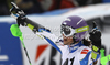 Second placed Tina Maze of Slovenia reacts in finish of second run of women slalom race of Audi FIS Alpine skiing World cup in Lienz, Austria. Women slalom race of Audi FIS Alpine skiing World cup was held in Lienz, Austria on Thursday, 29th of December 2011.
