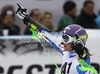 Second placed Tina Maze of Slovenia reacts in finish of second run of women slalom race of Audi FIS Alpine skiing World cup in Lienz, Austria. Women slalom race of Audi FIS Alpine skiing World cup was held in Lienz, Austria on Thursday, 29th of December 2011.
