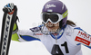 Second placed Tina Maze of Slovenia reacts in finish of second run of women slalom race of Audi FIS Alpine skiing World cup in Lienz, Austria. Women slalom race of Audi FIS Alpine skiing World cup was held in Lienz, Austria on Thursday, 29th of December 2011.
