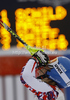 Winner Marlies Schild of Austria reacts in finish of second run of women slalom race of Audi FIS Alpine skiing World cup in Lienz, Austria. Women slalom race of Audi FIS Alpine skiing World cup was held in Lienz, Austria on Thursday, 29th of December 2011.
