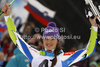 Second placed Tina Maze of Slovenia celebrates her medal won in women slalom race of Audi FIS Alpine skiing World cup in Lienz, Austria. Women slalom race of Audi FIS Alpine skiing World cup was held in Lienz, Austria on Thursday, 29th of December 2011.
