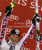 Winner Marlies Schild of Austria celebrates her medal won in women slalom race of Audi FIS Alpine skiing World cup in Lienz, Austria. Women slalom race of Audi FIS Alpine skiing World cup was held in Lienz, Austria on Thursday, 29th of December 2011.
