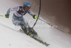 Tanja Poutiainen of Finland skiing in first run of women slalom race of Audi FIS Alpine skiing World cup in Zagreb, Croatia. Women slalom race of Audi FIS Alpine skiing World cup was held on Sljeme above Zagreb, Croatia, on Tuesday, 3rd of January 2012.
