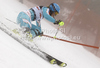 Tanja Poutiainen of Finland skiing in first run of women slalom race of Audi FIS Alpine skiing World cup in Zagreb, Croatia. Women slalom race of Audi FIS Alpine skiing World cup was held on Sljeme above Zagreb, Croatia, on Tuesday, 3rd of January 2012.
