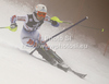 Nastasia Noens of France skiing in first run of women slalom race of Audi FIS Alpine skiing World cup in Zagreb, Croatia. Women slalom race of Audi FIS Alpine skiing World cup was held on Sljeme above Zagreb, Croatia, on Tuesday, 3rd of January 2012.
