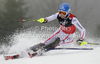 Marlies Schild of Austria skiing in first run of women slalom race of Audi FIS Alpine skiing World cup in Zagreb, Croatia. Women slalom race of Audi FIS Alpine skiing World cup was held on Sljeme above Zagreb, Croatia, on Tuesday, 3rd of January 2012.
