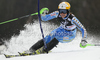 Therese Borssen of Sweden skiing in first run of women slalom race of Audi FIS Alpine skiing World cup in Zagreb, Croatia. Women slalom race of Audi FIS Alpine skiing World cup was held on Sljeme above Zagreb, Croatia, on Tuesday, 3rd of January 2012.
