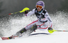 Michaela Kirchgasser of Austria skiing in first run of women slalom race of Audi FIS Alpine skiing World cup in Zagreb, Croatia. Women slalom race of Audi FIS Alpine skiing World cup was held on Sljeme above Zagreb, Croatia, on Tuesday, 3rd of January 2012.

