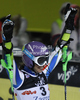 Second placed Tina Maze of Slovenia reacts in finish of second run of women slalom race of Audi FIS Alpine skiing World cup in Zagreb, Croatia. Women slalom race of Audi FIS Alpine skiing World cup was held on Sljeme above Zagreb, Croatia, on Tuesday, 3rd of January 2012.
