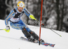 Andre Myhrer of Sweden skiing in first run of men slalom race of Audi FIS Alpine skiing World cup in Zagreb, Croatia. Men slalom race of Audi FIS Alpine skiing World cup was held on Sljeme above Zagreb, Croatia, on Thursday, 5th of January 2012.
