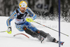 Andre Myhrer of Sweden skiing in first run of men slalom race of Audi FIS Alpine skiing World cup in Zagreb, Croatia. Men slalom race of Audi FIS Alpine skiing World cup was held on Sljeme above Zagreb, Croatia, on Thursday, 5th of January 2012.
