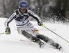Felix Neureuther of Germany skiing in first run of men slalom race of Audi FIS Alpine skiing World cup in Zagreb, Croatia. Men slalom race of Audi FIS Alpine skiing World cup was held on Sljeme above Zagreb, Croatia, on Thursday, 5th of January 2012.

