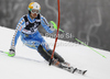 Axel Baeck of Sweden skiing in first run of men slalom race of Audi FIS Alpine skiing World cup in Zagreb, Croatia. Men slalom race of Audi FIS Alpine skiing World cup was held on Sljeme above Zagreb, Croatia, on Thursday, 5th of January 2012.
