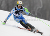 Axel Baeck of Sweden skiing in first run of men slalom race of Audi FIS Alpine skiing World cup in Zagreb, Croatia. Men slalom race of Audi FIS Alpine skiing World cup was held on Sljeme above Zagreb, Croatia, on Thursday, 5th of January 2012.

