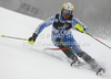 Mattias Hargin of Sweden skiing in first run of men slalom race of Audi FIS Alpine skiing World cup in Zagreb, Croatia. Men slalom race of Audi FIS Alpine skiing World cup was held on Sljeme above Zagreb, Croatia, on Thursday, 5th of January 2012.
