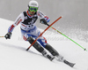 Steve Missillier of France skiing in first run of men slalom race of Audi FIS Alpine skiing World cup in Zagreb, Croatia. Men slalom race of Audi FIS Alpine skiing World cup was held on Sljeme above Zagreb, Croatia, on Thursday, 5th of January 2012.
