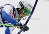 Steve Missillier of France skiing in first run of men slalom race of Audi FIS Alpine skiing World cup in Zagreb, Croatia. Men slalom race of Audi FIS Alpine skiing World cup was held on Sljeme above Zagreb, Croatia, on Thursday, 5th of January 2012.
