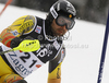Julien Cousineau of Canada skiing in first run of men slalom race of Audi FIS Alpine skiing World cup in Zagreb, Croatia. Men slalom race of Audi FIS Alpine skiing World cup was held on Sljeme above Zagreb, Croatia, on Thursday, 5th of January 2012.
