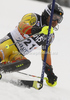 Julien Cousineau of Canada skiing in first run of men slalom race of Audi FIS Alpine skiing World cup in Zagreb, Croatia. Men slalom race of Audi FIS Alpine skiing World cup was held on Sljeme above Zagreb, Croatia, on Thursday, 5th of January 2012.
