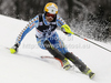 Markus Larsson of Sweden skiing in first run of men slalom race of Audi FIS Alpine skiing World cup in Zagreb, Croatia. Men slalom race of Audi FIS Alpine skiing World cup was held on Sljeme above Zagreb, Croatia, on Thursday, 5th of January 2012.
