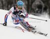 Maxime Tissot of France skiing in first run of men slalom race of Audi FIS Alpine skiing World cup in Zagreb, Croatia. Men slalom race of Audi FIS Alpine skiing World cup was held on Sljeme above Zagreb, Croatia, on Thursday, 5th of January 2012.
