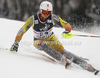 Brad Spence of Canada skiing in first run of men slalom race of Audi FIS Alpine skiing World cup in Zagreb, Croatia. Men slalom race of Audi FIS Alpine skiing World cup was held on Sljeme above Zagreb, Croatia, on Thursday, 5th of January 2012.
