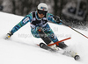 Kjetil Jansrud of Norway skiing in first run of men slalom race of Audi FIS Alpine skiing World cup in Zagreb, Croatia. Men slalom race of Audi FIS Alpine skiing World cup was held on Sljeme above Zagreb, Croatia, on Thursday, 5th of January 2012.
