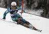 Lars Elton Myhre of Norway skiing in first run of men slalom race of Audi FIS Alpine skiing World cup in Zagreb, Croatia. Men slalom race of Audi FIS Alpine skiing World cup was held on Sljeme above Zagreb, Croatia, on Thursday, 5th of January 2012.
