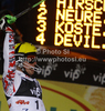 Winner Marcel Hirscher of Austria reacts in finish of second run of men slalom race of Audi FIS Alpine skiing World cup in Zagreb, Croatia. Men slalom race of Audi FIS Alpine skiing World cup was held on Sljeme above Zagreb, Croatia, on Thursday, 5th of January 2012.
