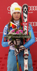 Second placed Julia Mancuso of USA celebrates her medal won in the Women Downhill race of Audi FIS alpine skiing World Cup in Bad Kleinkirchheim, Austria. Women Downhill race of Women Audi FIS Alpine skiing World Cup 2011 / 2012, was held on Saturday, 7th of Januar 2012, on Kaernten _Franz Klammer course in Bad Kleinkirchheim, Austria.
